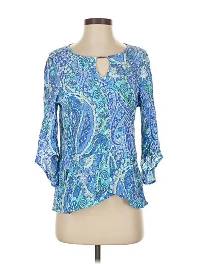 Pre-owned Ruby Rd. 3/4 Sleeve Blouse In Blue
