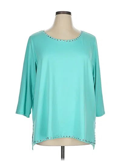 Pre-owned Ruby Rd. 3/4 Sleeve Blouse In Blue