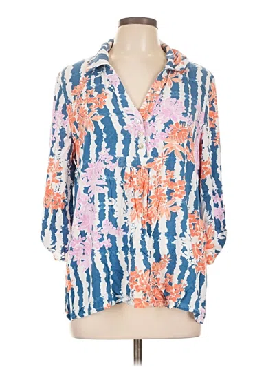 Pre-owned Ruby Rd. 3/4 Sleeve Blouse In Blue