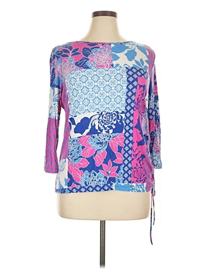 Pre-owned Ruby Rd. 3/4 Sleeve Blouse In Blue