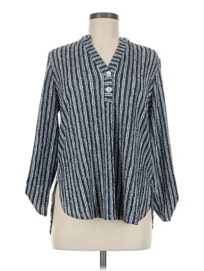 Pre-owned Ruby Rd. 3/4 Sleeve Blouse In Blue