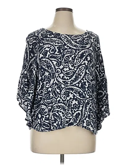 Pre-owned Ruby Rd. 3/4 Sleeve Blouse In Blue