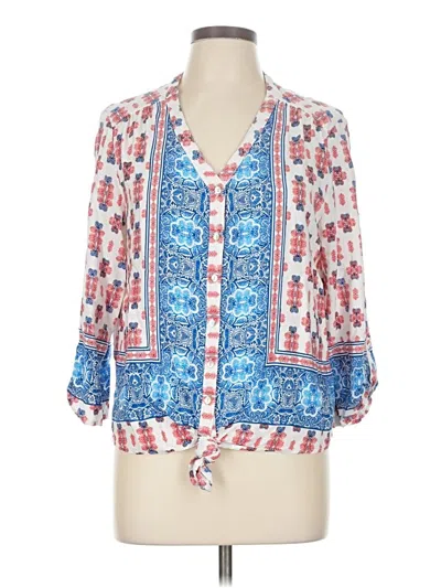 Pre-owned Ruby Rd. 3/4 Sleeve Blouse In Blue