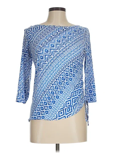 Pre-owned Ruby Rd. 3/4 Sleeve Blouse In Blue