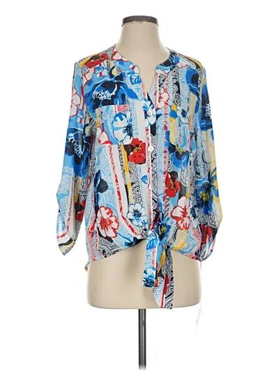 Ruby Rd. 3/4 Sleeve Blouse In Blue