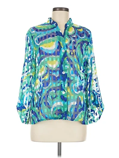 Pre-owned Ruby Rd. 3/4 Sleeve Blouse In Blue