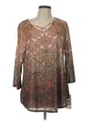 Ruby Rd. 3/4 Sleeve Blouse In Brown