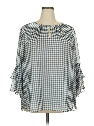 Pre-owned Ruby Rd. 3/4 Sleeve Blouse In Gray