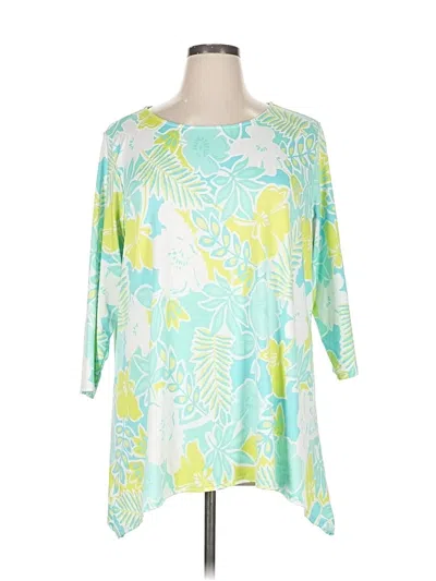 Pre-owned Ruby Rd. 3/4 Sleeve Blouse In Green