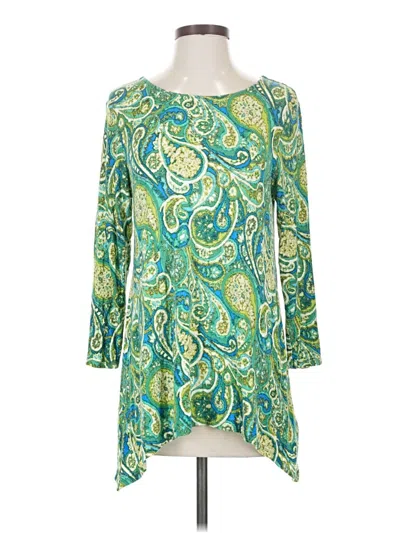 Pre-owned Ruby Rd. 3/4 Sleeve Blouse In Green