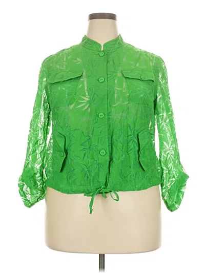 Pre-owned Ruby Rd. 3/4 Sleeve Blouse In Green