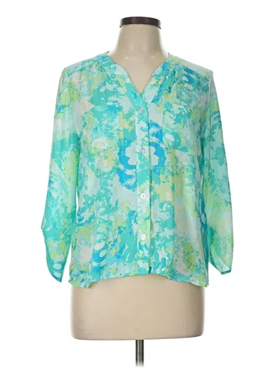 Pre-owned Ruby Rd. 3/4 Sleeve Blouse In Green
