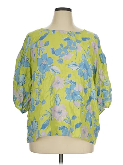 Pre-owned Ruby Rd. 3/4 Sleeve Blouse In Green