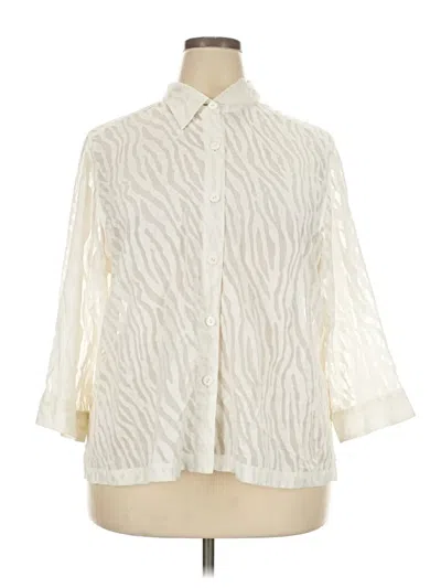 Pre-owned Ruby Rd. 3/4 Sleeve Blouse In Ivory