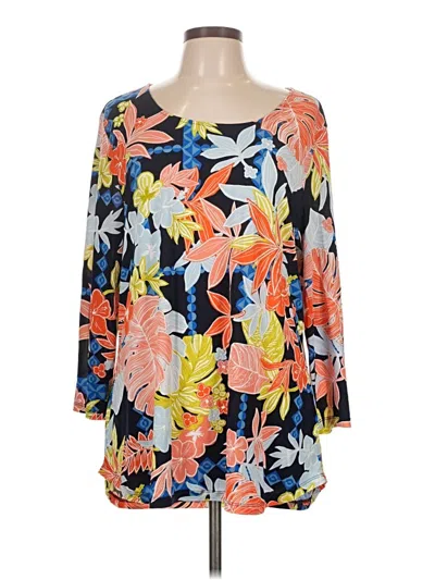 Pre-owned Ruby Rd. 3/4 Sleeve Blouse In Orange