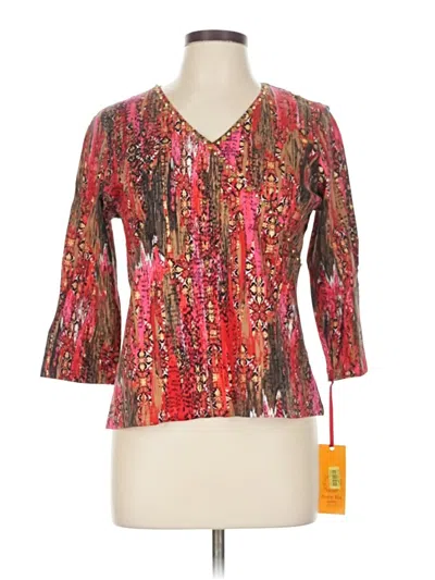 Pre-owned Ruby Rd. 3/4 Sleeve Blouse In Orange