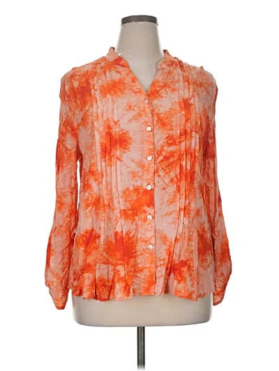 Pre-owned Ruby Rd. 3/4 Sleeve Blouse In Orange