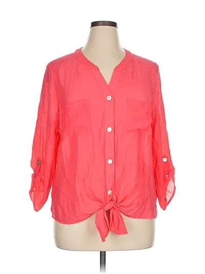 Pre-owned Ruby Rd. 3/4 Sleeve Blouse In Pink