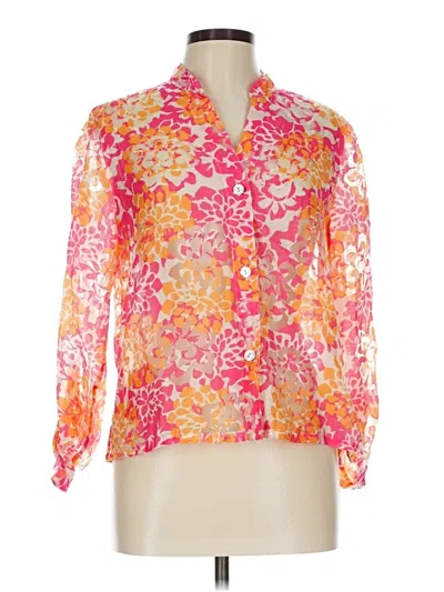 Pre-owned Ruby Rd. 3/4 Sleeve Blouse In Pink