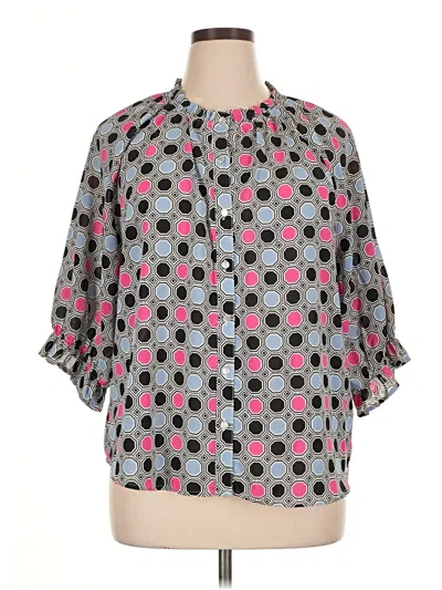 Pre-owned Ruby Rd. 3/4 Sleeve Blouse In Pink