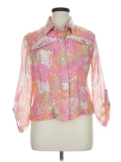 Pre-owned Ruby Rd. 3/4 Sleeve Blouse In Pink