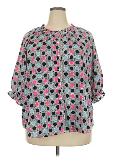Pre-owned Ruby Rd. 3/4 Sleeve Blouse In Pink