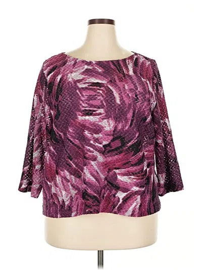 Pre-owned Ruby Rd. 3/4 Sleeve Blouse In Purple