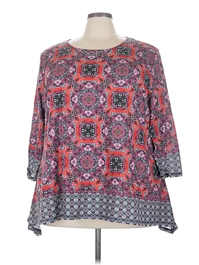 Pre-owned Ruby Rd. 3/4 Sleeve Blouse In Purple