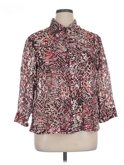 Pre-owned Ruby Rd. 3/4 Sleeve Blouse In Red