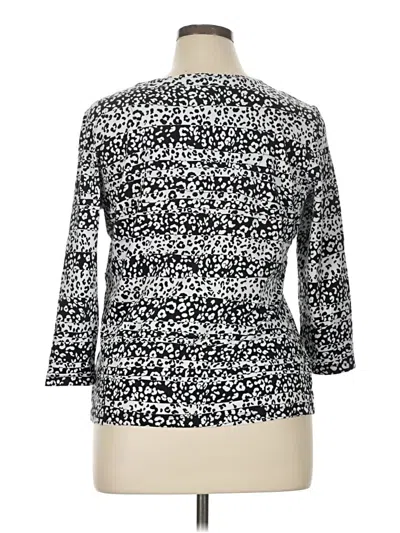 Pre-owned Ruby Rd. 3/4 Sleeve Blouse In Silver