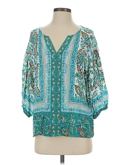 Pre-owned Ruby Rd. 3/4 Sleeve Blouse In Teal