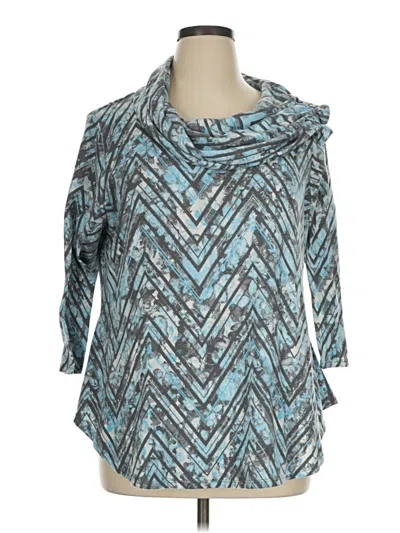 Pre-owned Ruby Rd. 3/4 Sleeve Blouse In Teal