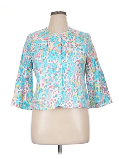 Pre-owned Ruby Rd. 3/4 Sleeve Blouse In Teal