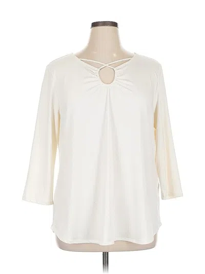 Pre-owned Ruby Rd. 3/4 Sleeve Blouse In White