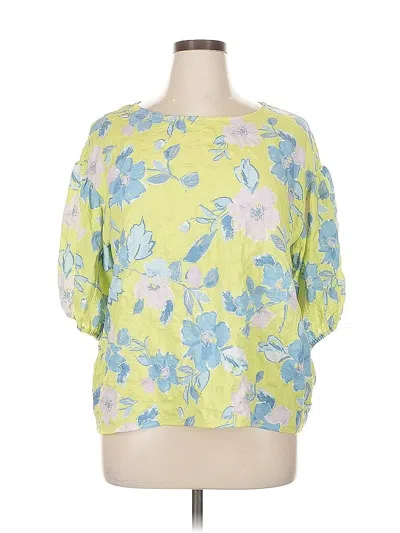 Pre-owned Ruby Rd. 3/4 Sleeve Blouse In Yellow
