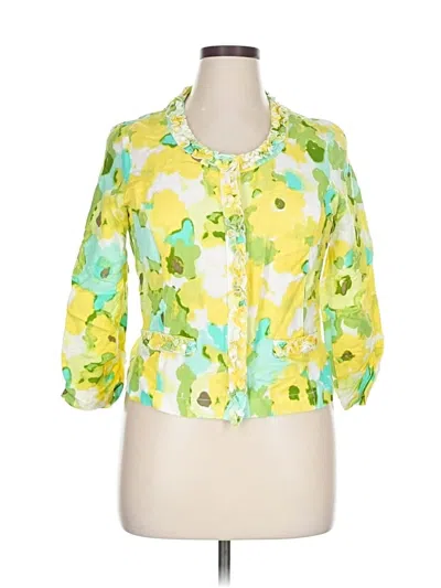 Pre-owned Ruby Rd. 3/4 Sleeve Blouse In Yellow