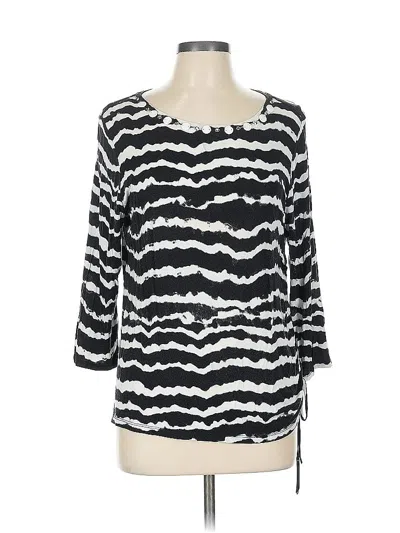 Pre-owned Ruby Rd. 3/4 Sleeve T-shirt In Black