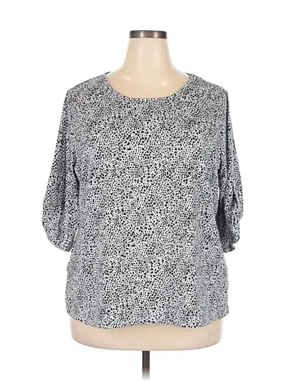 Pre-owned Ruby Rd. 3/4 Sleeve T-shirt In Silver