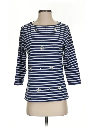 Pre-owned Ruby Rd. 3/4 Sleeve Top Blue Boatneck Tops