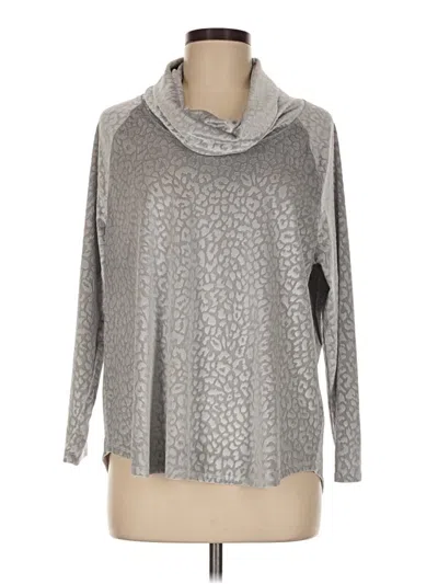 Pre-owned Ruby Rd. 3/4 Sleeve Top Silver Cowl Neck Tops