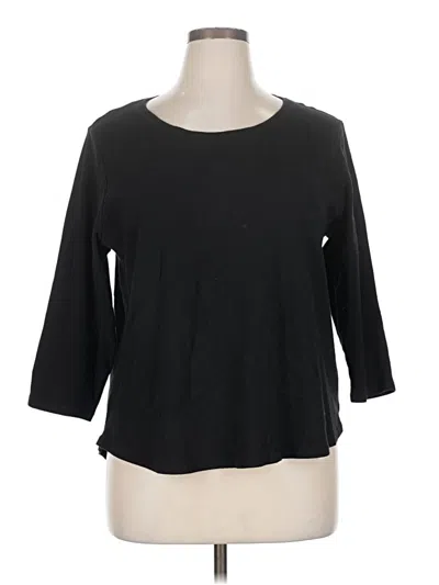 Pre-owned Ruby Rd. 3/4 Sleeve T-shirt In Black