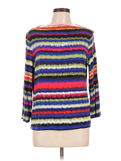 Pre-owned Ruby Rd. 3/4 Sleeve T-shirt In Blue