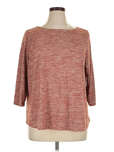 Pre-owned Ruby Rd. 3/4 Sleeve T-shirt In Brown