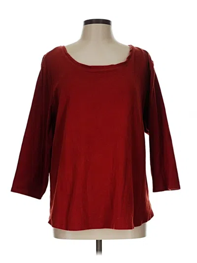 Pre-owned Ruby Rd. 3/4 Sleeve T-shirt In Burgundy