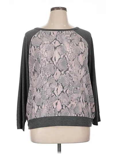 Pre-owned Ruby Rd. 3/4 Sleeve T-shirt In Gray