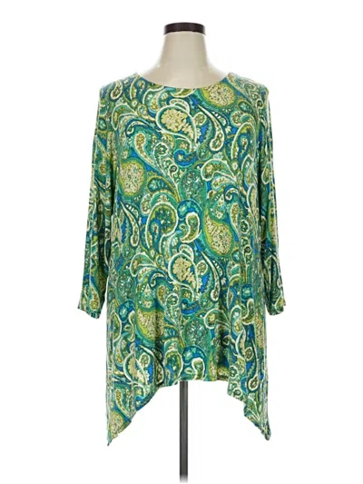 Pre-owned Ruby Rd. 3/4 Sleeve T-shirt In Green