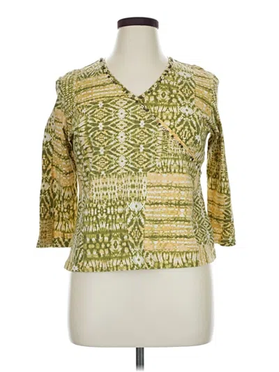 Pre-owned Ruby Rd. 3/4 Sleeve T-shirt In Green