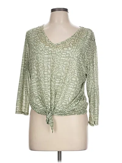 Pre-owned Ruby Rd. 3/4 Sleeve T-shirt In Green