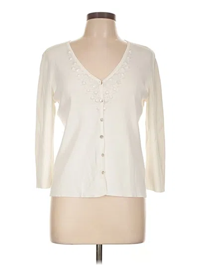 Pre-owned Ruby Rd. 3/4 Sleeve T-shirt In Ivory