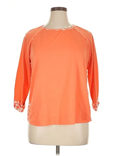 Pre-owned Ruby Rd. 3/4 Sleeve T-shirt In Orange